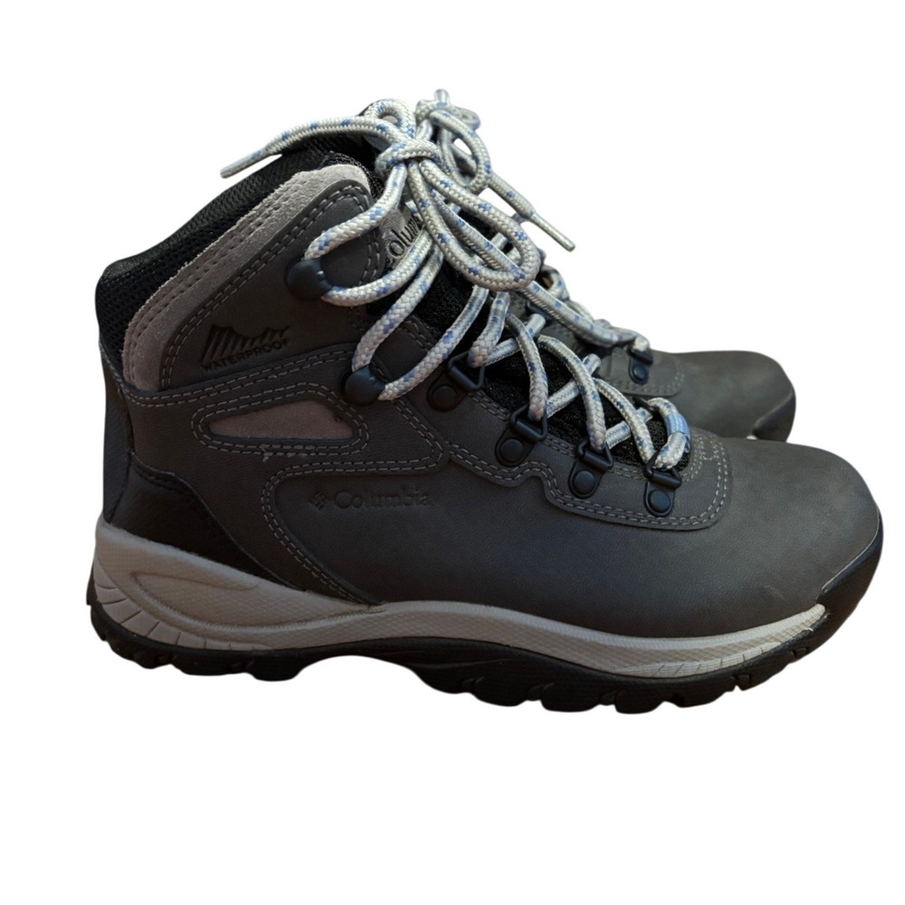 Columbia Newton Ridge Plus Waterproof Hiking Boots Grey Black Women 6